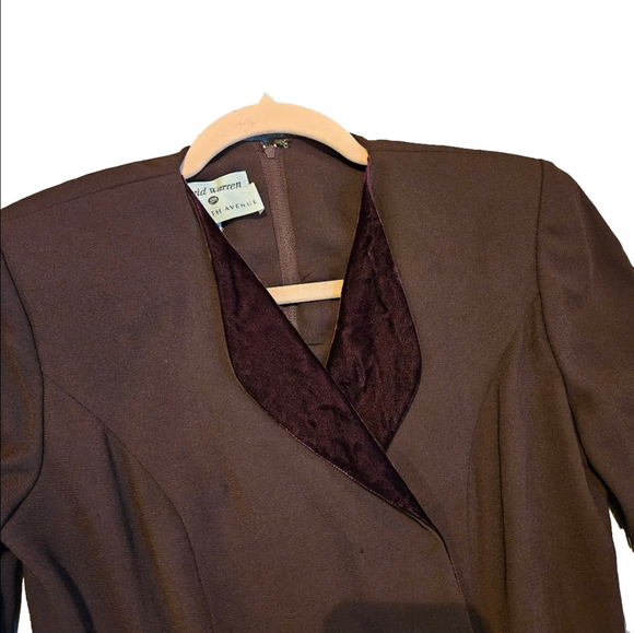 VTG David Warren Saks Fifth Avenue Suede Dress - Picture 3 of 7